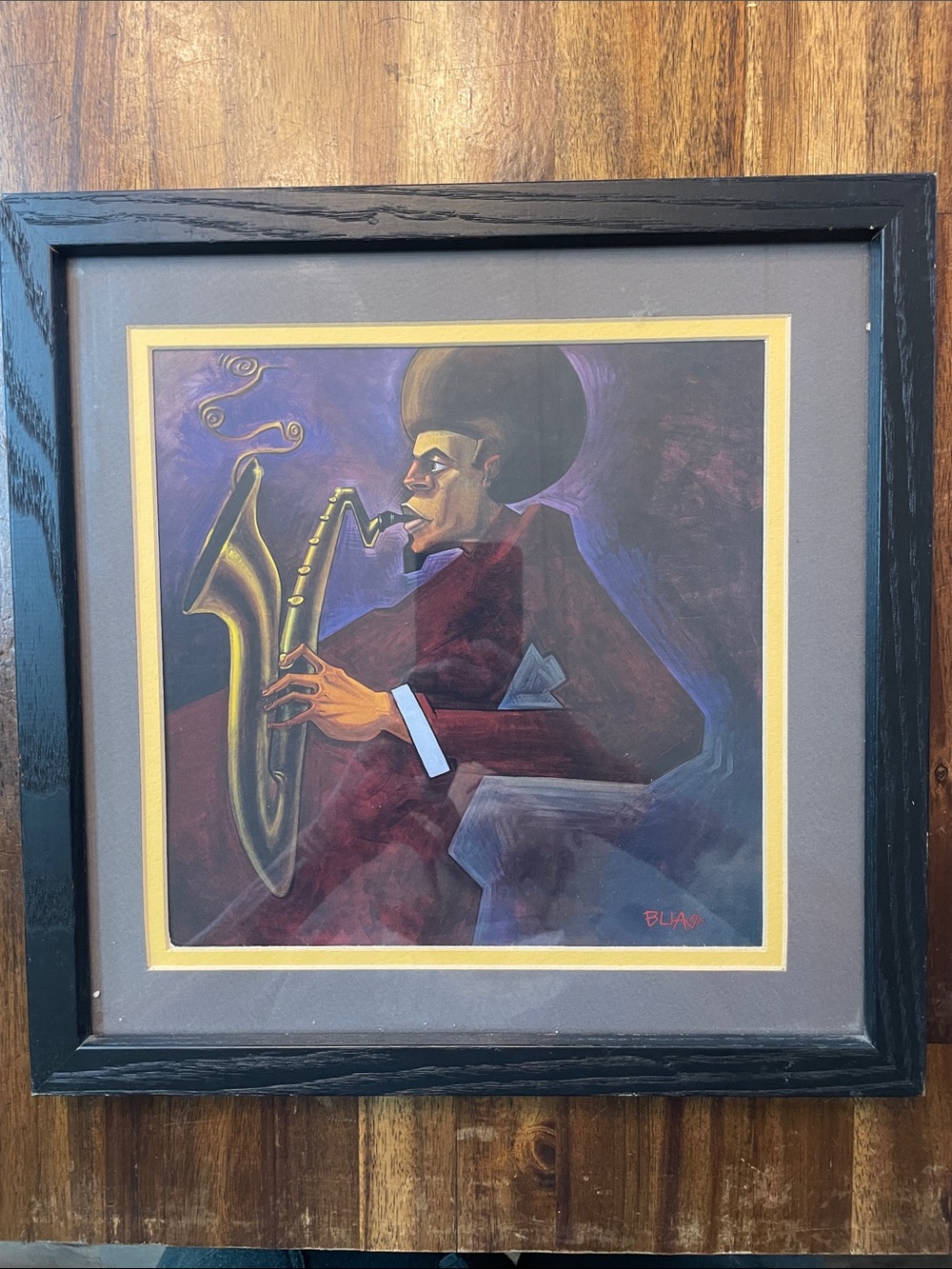Vintage Justin Bua Musician Framed Art Print